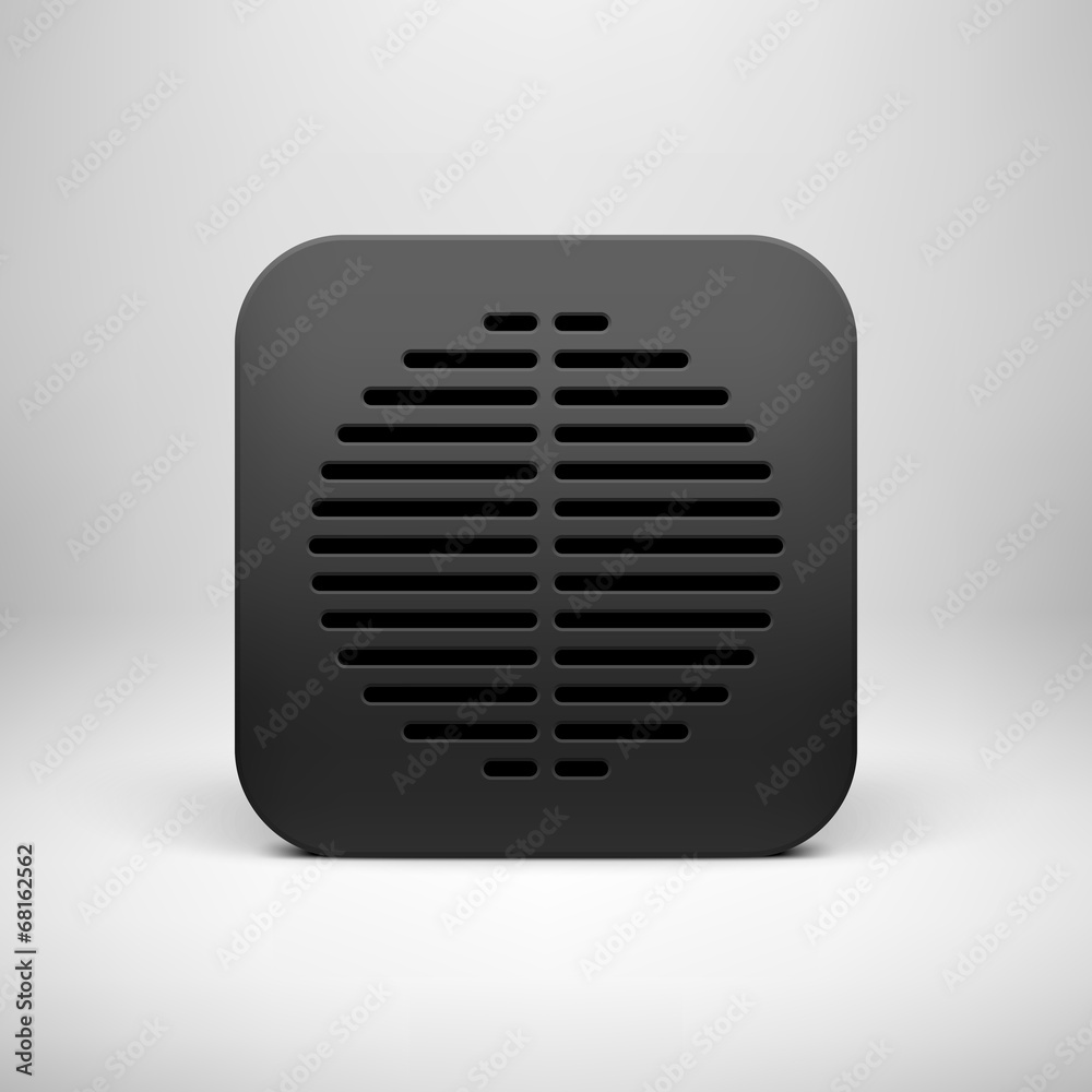 Black Abstract App Icon Button Template Black Abstract App Icon Button Template