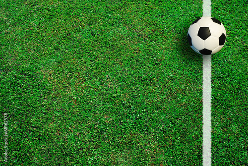 Soccer football field at football stadium