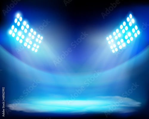 Show on the stadium. Vector illustration.