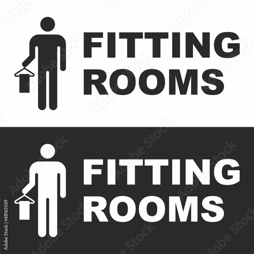 Fitting rooms sign