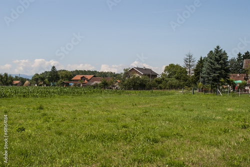 Panorama - fields and houses