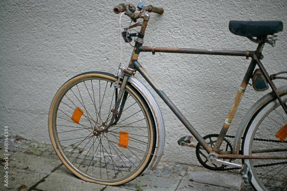 Fahrrad an der Wand