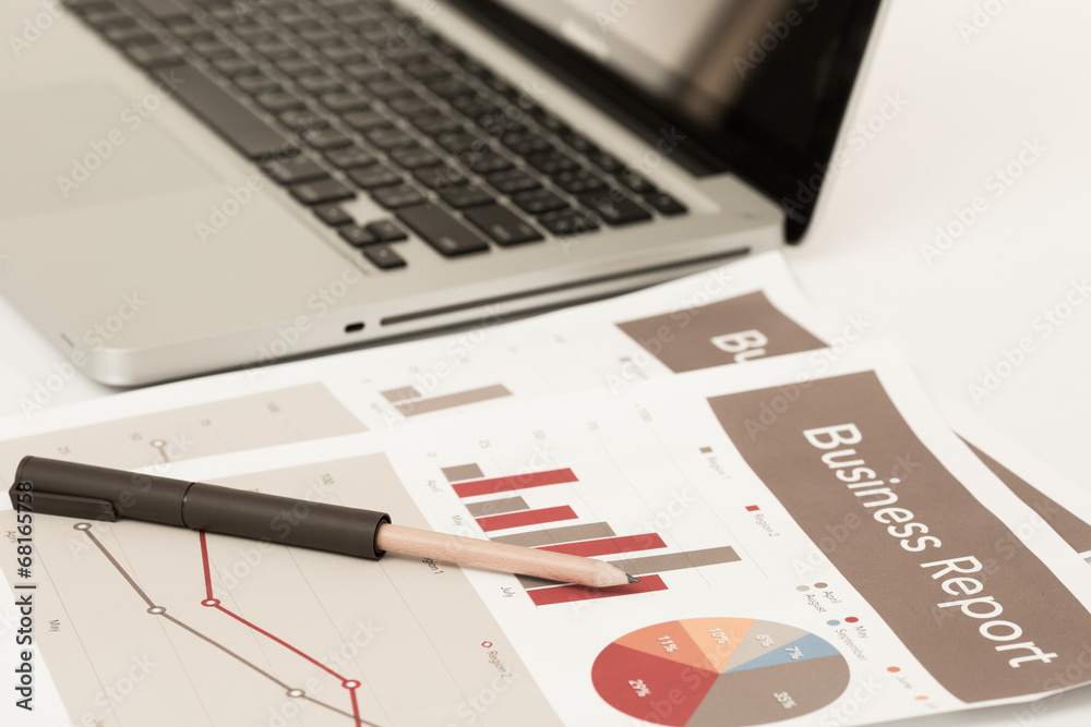 Businessman analyzing investment charts with laptop. Accounting Businessman analyzing investment charts with laptop. Accounting
