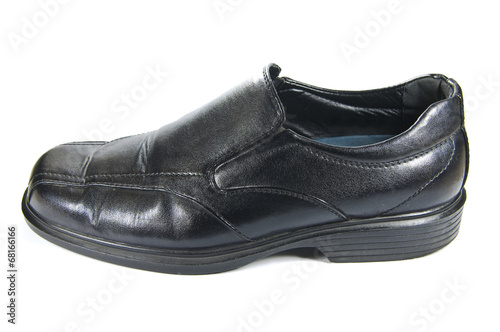 Men's leather shoe on white background