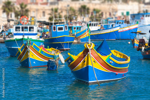 Colored fishing boats, Malta