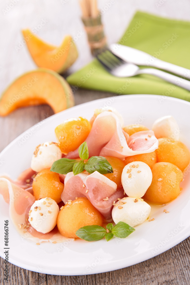 melon and mozzarella melon and mozzarella