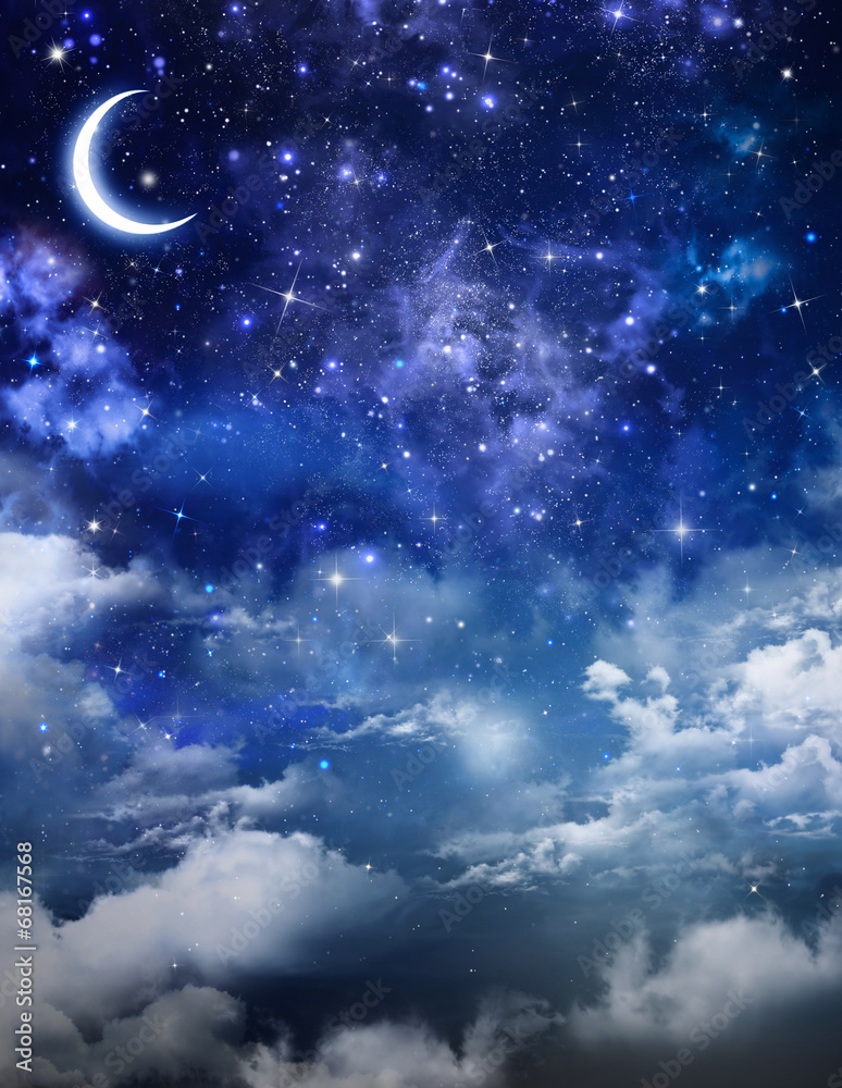 beautiful background, nightly sky - obrazy, fototapety, plakaty 