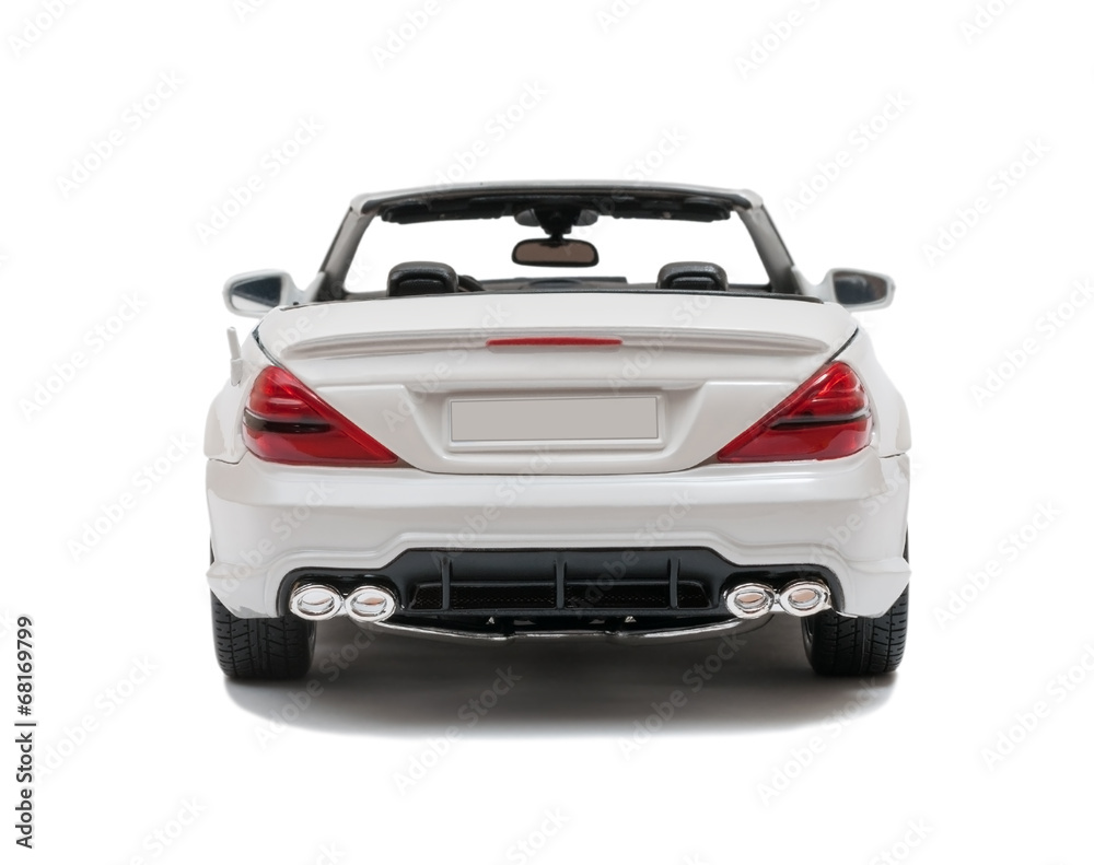 Naklejka premium White car cabriolet