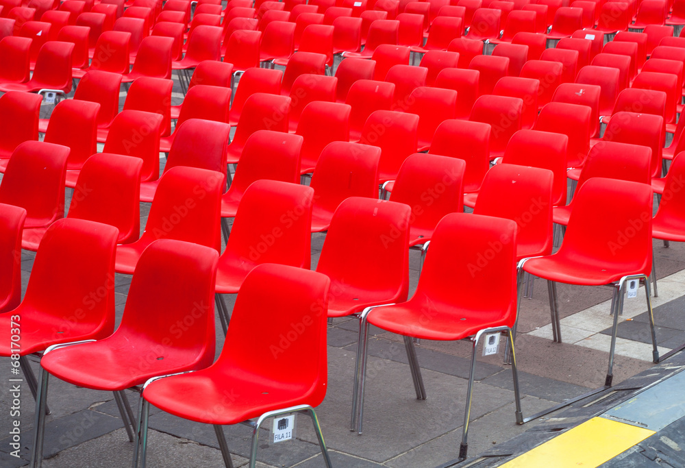 Fototapeta premium Red chairs