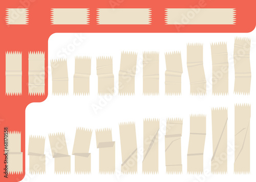 Collection of isolated adhesive tape