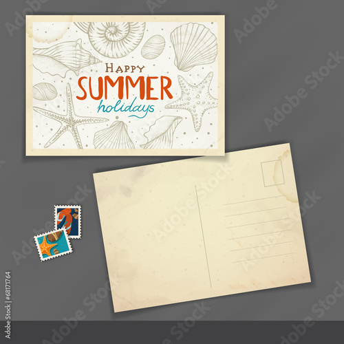 Old Postcard Design, Template