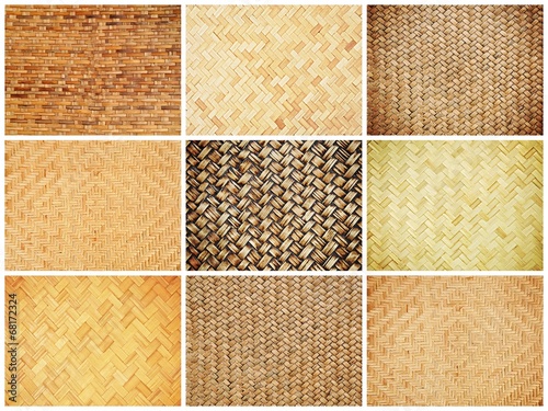 Wicker texture background set