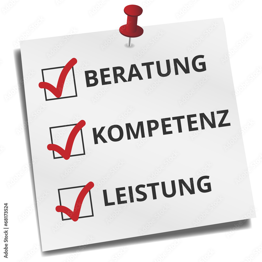 Postit Beratung Kompetenz Leistung Postit Beratung Kompetenz Leistung