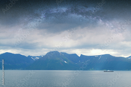 Night fjord © Aliaksei