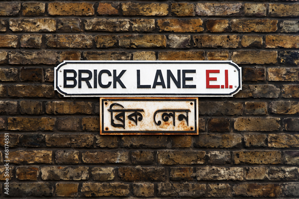 Naklejka premium Brick Lane Street Sign