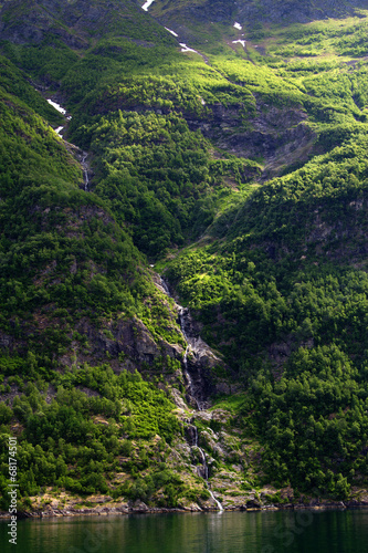 waterfall fjord © Aliaksei