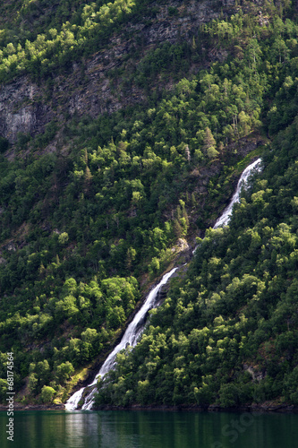 waterfall fjord