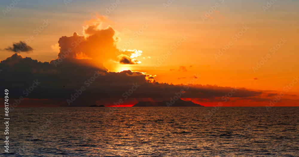 Sunset over the Sea Sunset over the Sea
