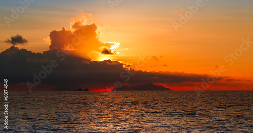 Sunset over the Sea
