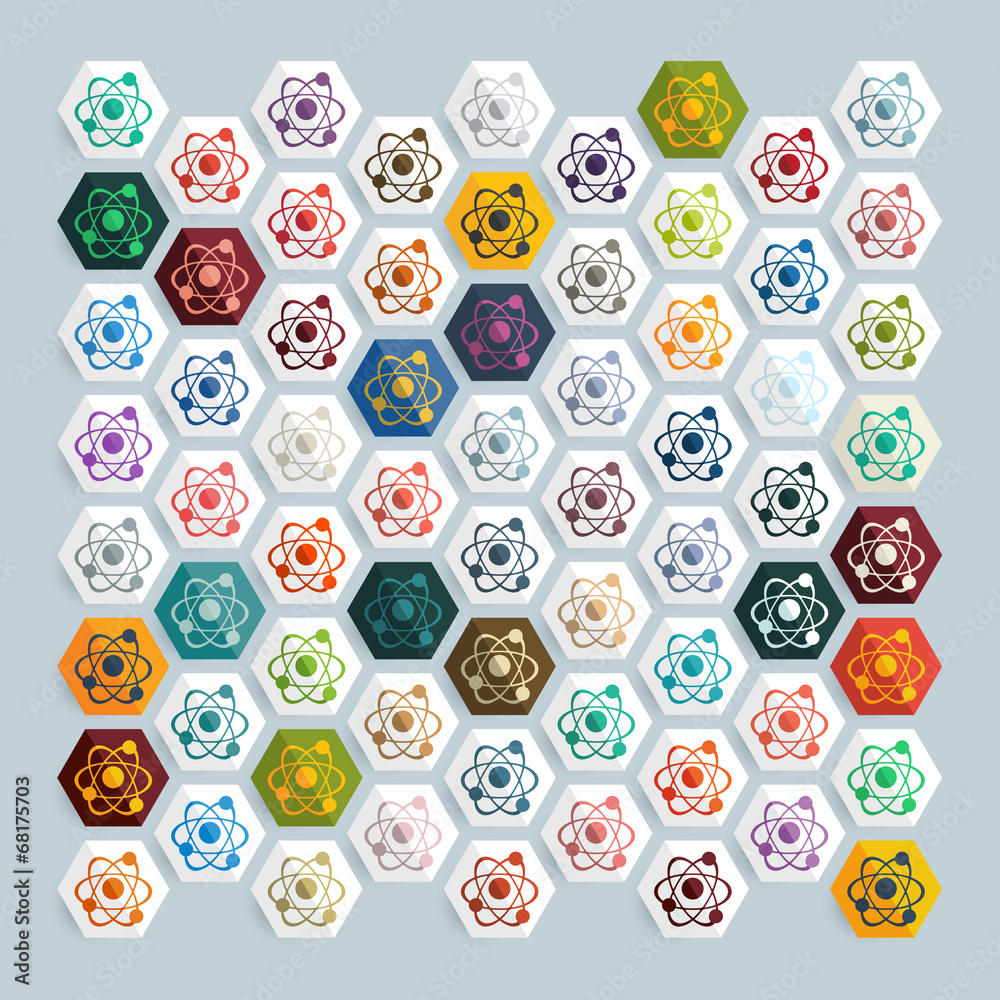 Flat design: atom Flat design: atom