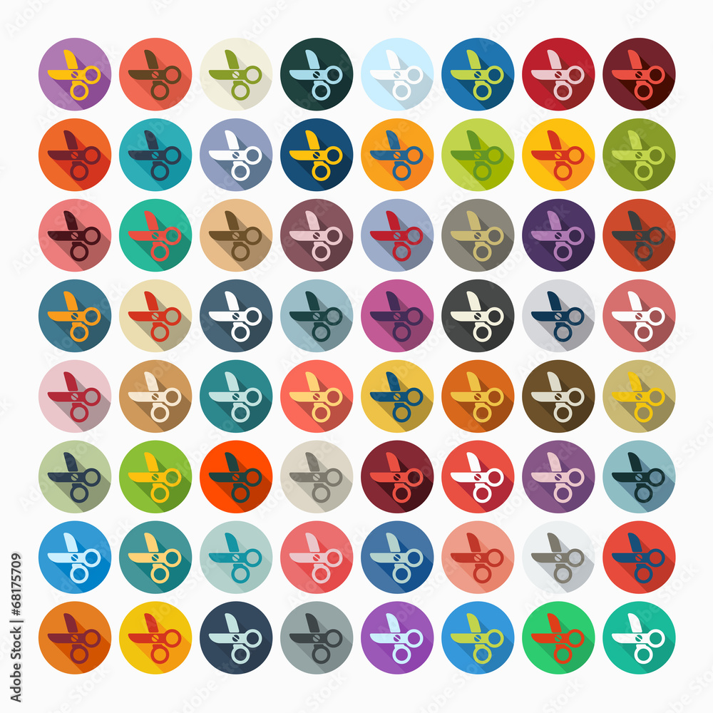 Flat design: scissors Flat design: scissors