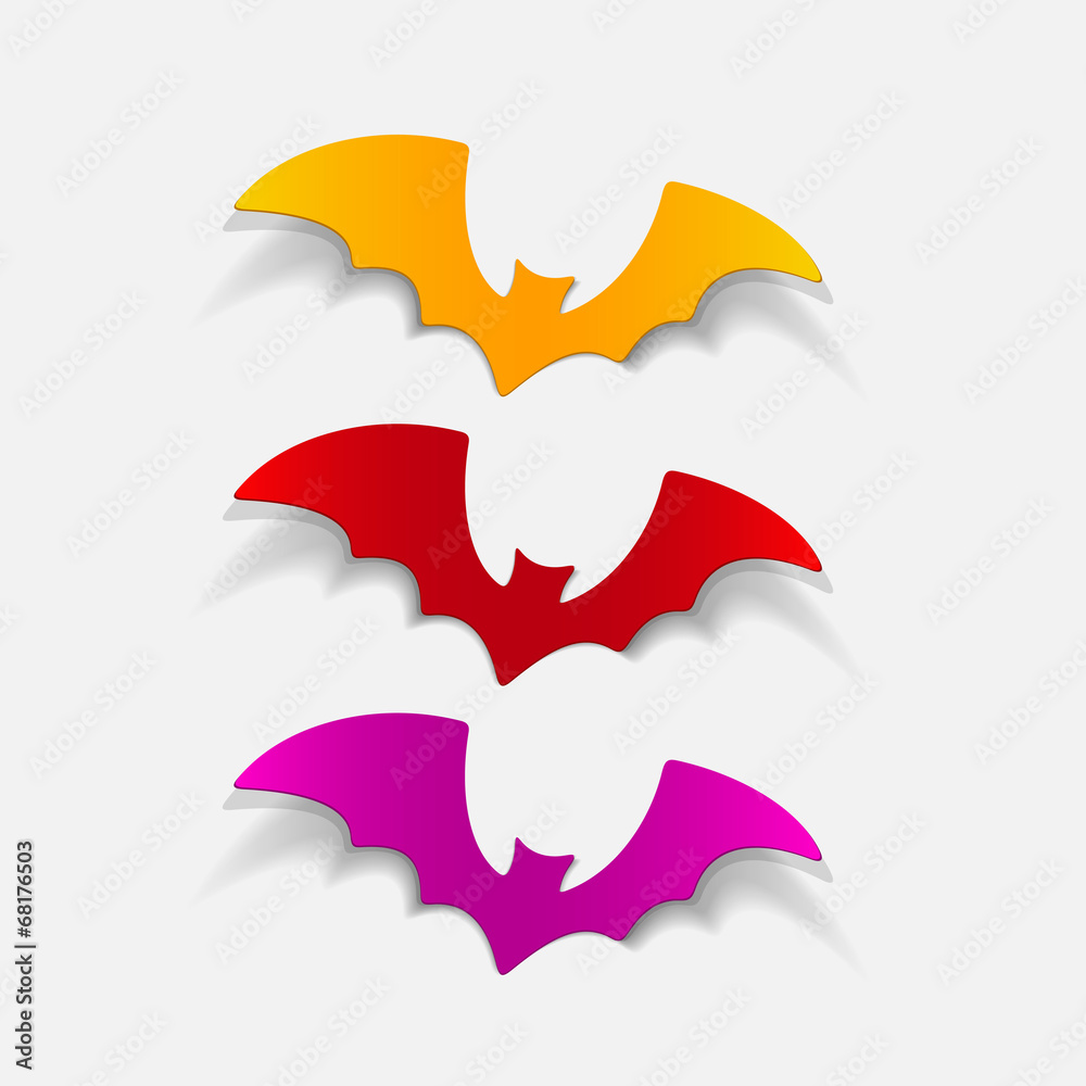 realistic design element: bat realistic design element: bat