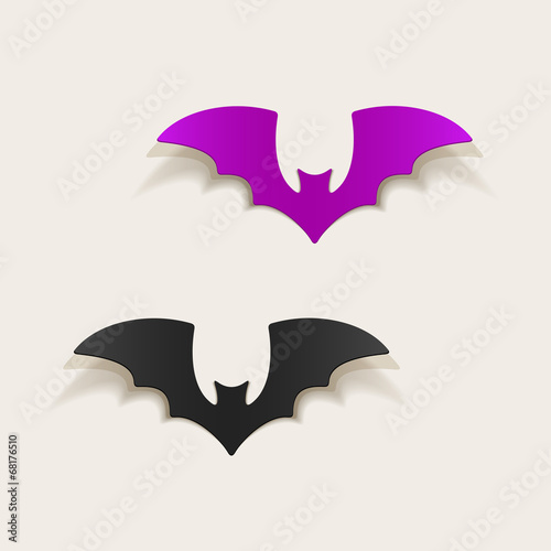 realistic design element  bat