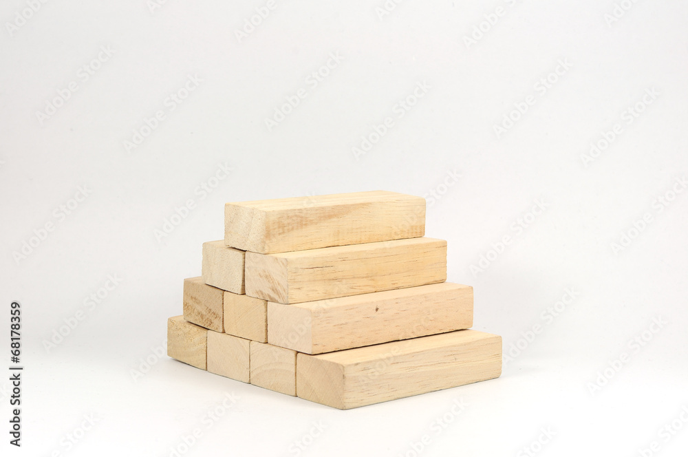 Fototapeta premium Business growth conception, wooden block