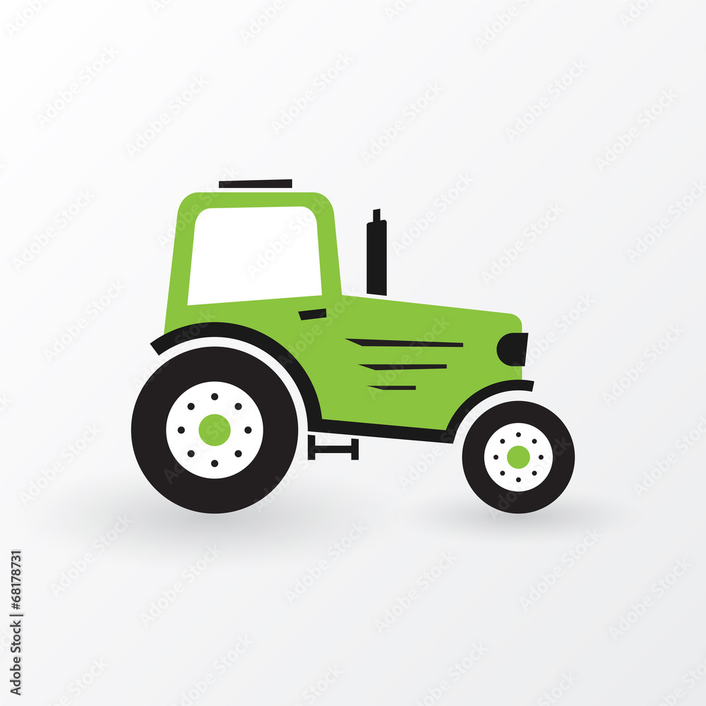 simple green farm tractor