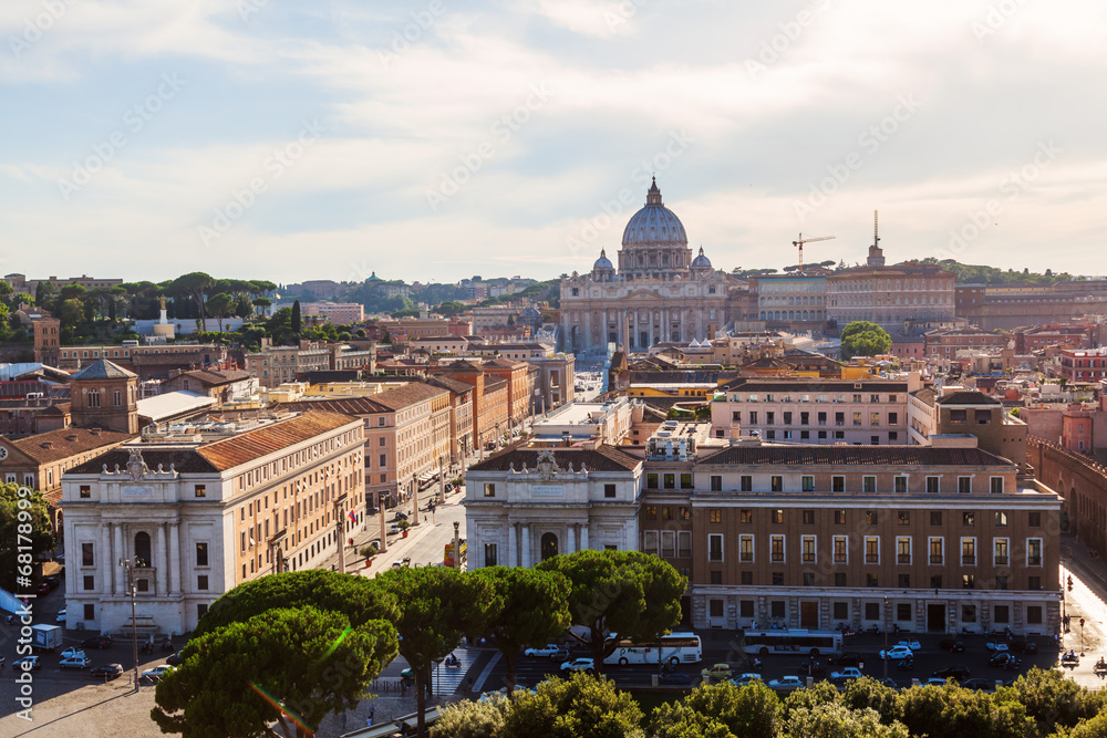 Luftansicht von Rom mit dem Petersdom