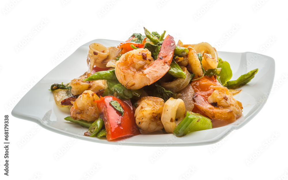Seafood with vegetables Seafood with vegetables