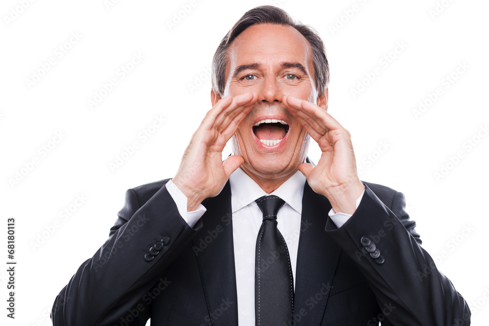 Announcing good news. Announcing good news.