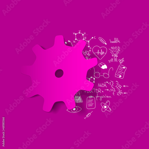 Drawing medical formulas: cogwheel