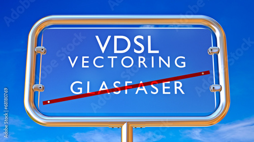 Bilde på lerret VDSL Vectoring - Glasfaserkabel