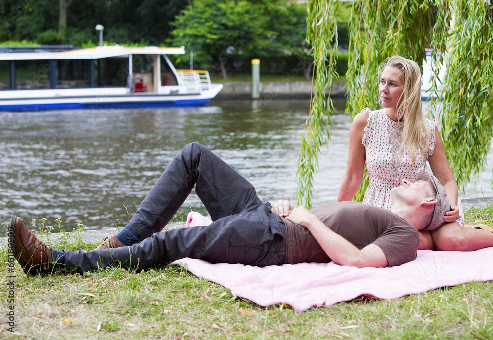 couple in a park couple in a park