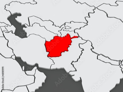 Map of worlds. Afghanistan.