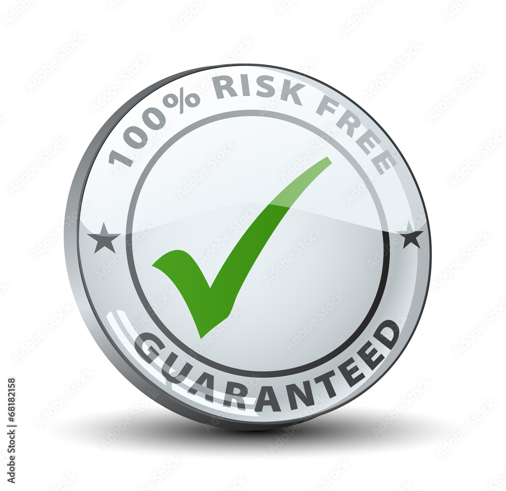 100% risk free guaranteed Stock Vector | Adobe Stock
