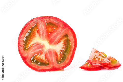Wallpaper Mural slice of tomato isolated on white Torontodigital.ca