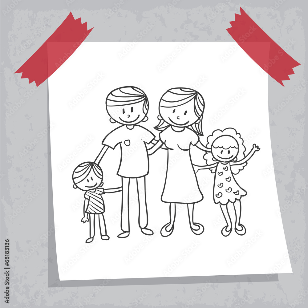 Dessin : famille