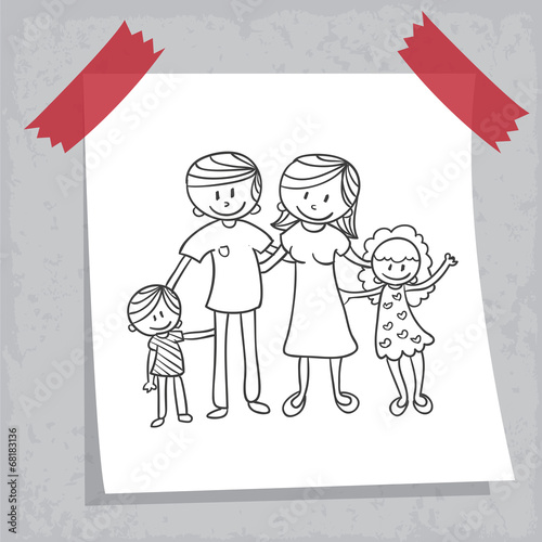 Dessin : famille