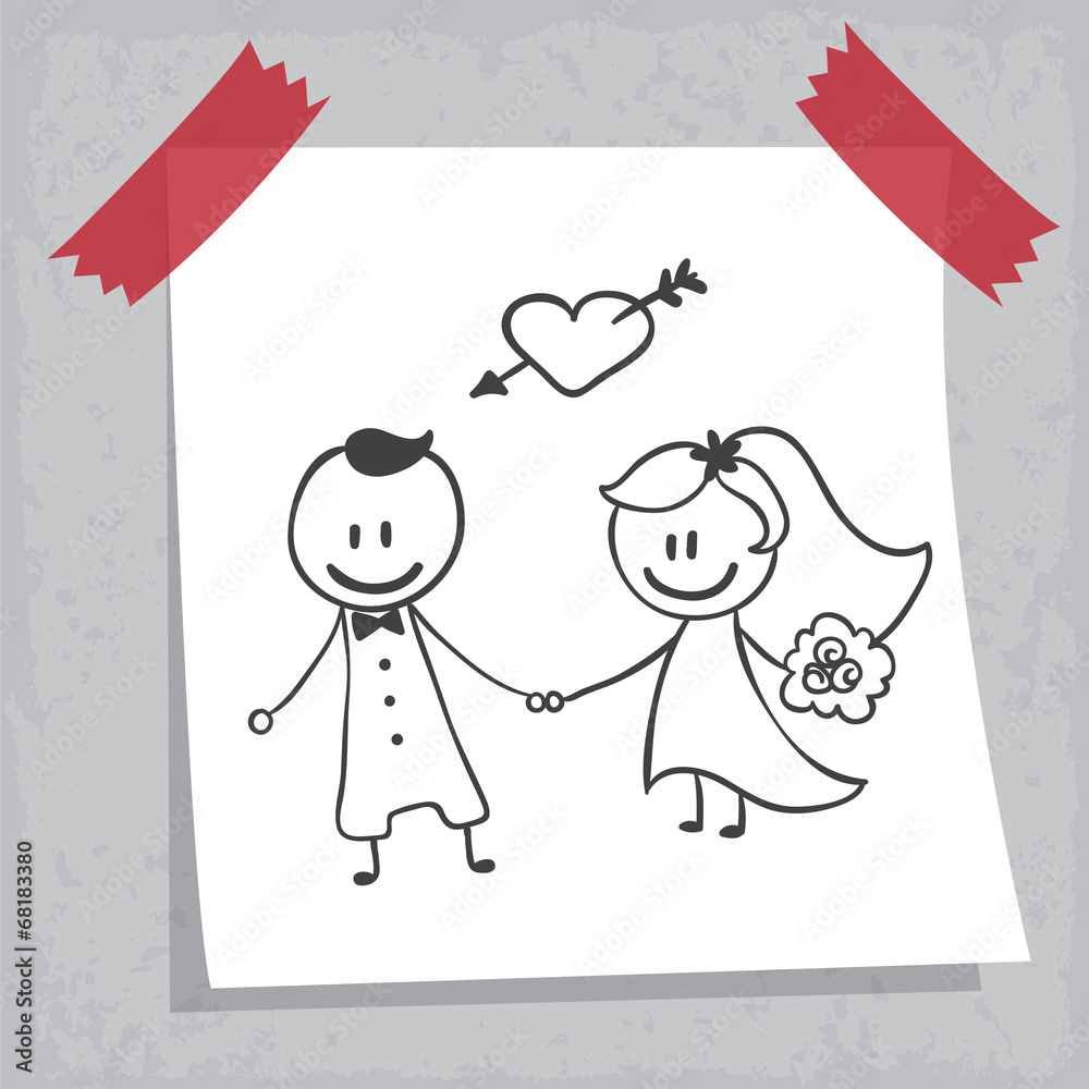 Dessin : mariage