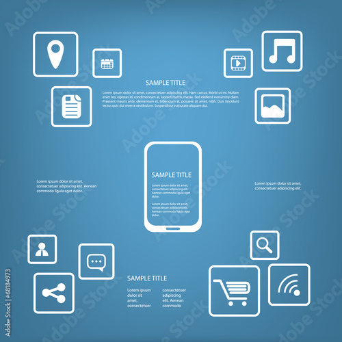 Smartphone or tablet infographics