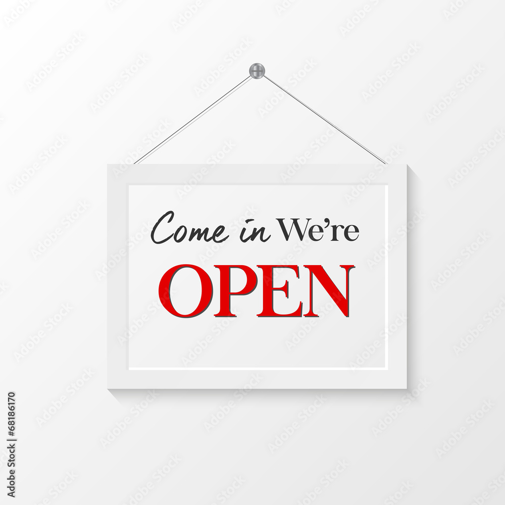 Open sign illustration