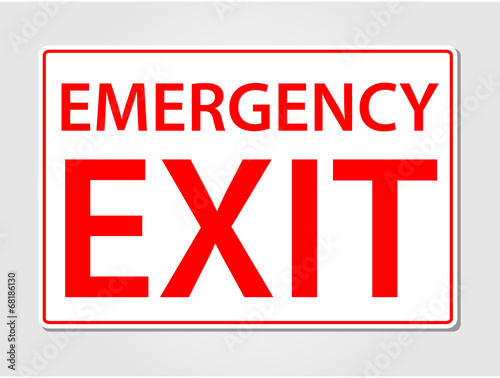Emergency exit sign
