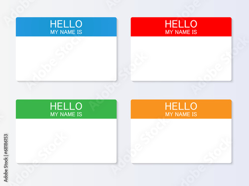 Nametag vector illustration