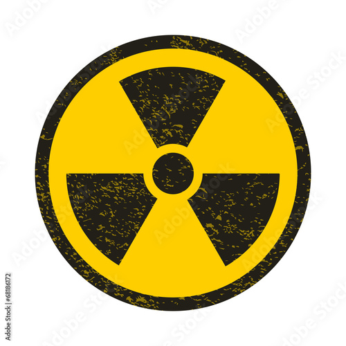 Grunge nuclear symbol illustration