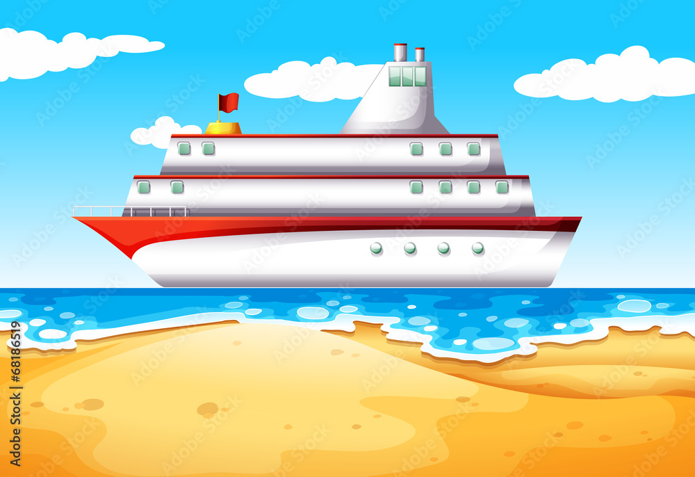 A ship at the beach A ship at the beach
