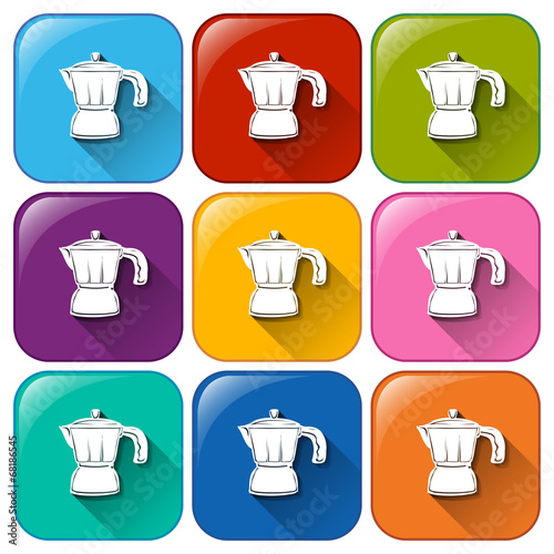 Electric blender icons photo