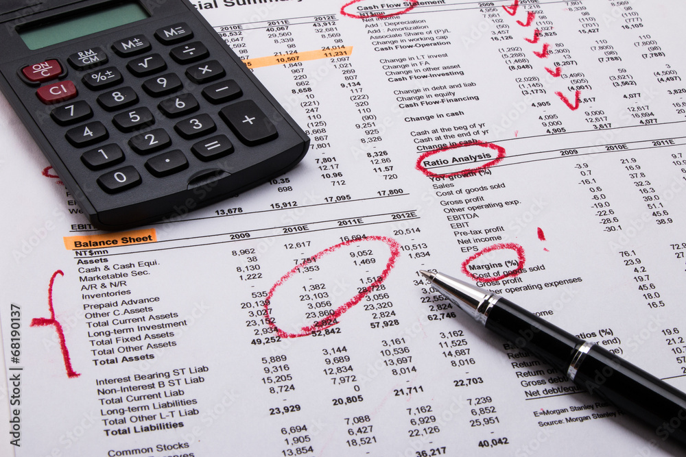 financial analysis concept financial analysis concept
