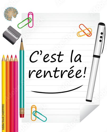 C'est la rentrée ! Annonce rentrée des classes II.